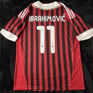 Zlatan Ibrahimovic #11 AC Milan S-XL Soccer Jersey Retro home 2011/2012
